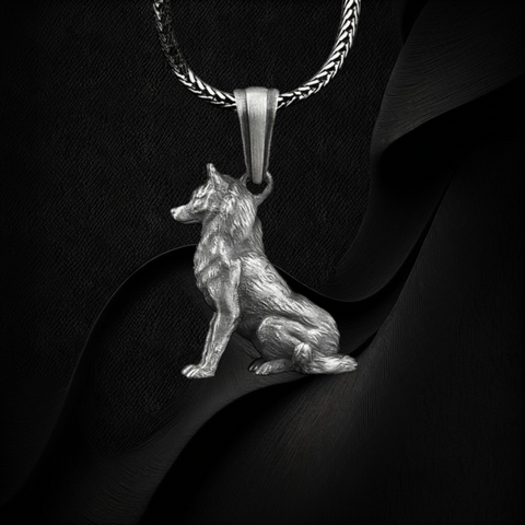 Collar Lobo Sentado