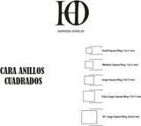 ANILLO SELLO PLATA MACIZO  CUADRADO