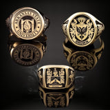 ANILLO SELLO ORO MACIZO  18K