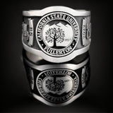 ANILLO TRIPLE SELLO MACIZO