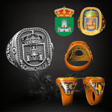 ANILLO SELLO PLATA 3D MACIZO  CUADRADO