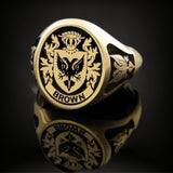 ANILLO SELLO ORO MACIZO  18K