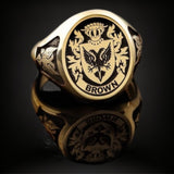 ANILLO SELLO ORO MACIZO  OVAL