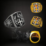 ANILLO SELLO PLATA 3D MACIZO  CUADRADO