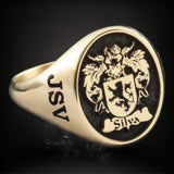 ANILLO SELLO ORO MACIZO  OVAL