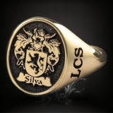 ANILLO SELLO ORO MACIZO  OVAL