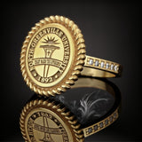 ANILLO SELLO DAMA CUERDA CIRCONIA