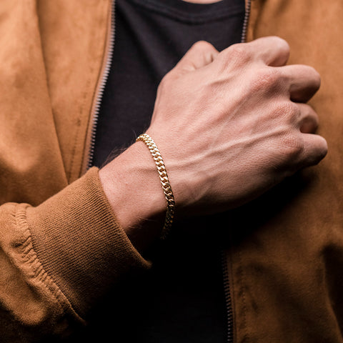 Brazalete Tejido Cubano Oro