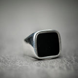 ANILLO CUADRADO CON PIEDRA ONIX NATURAL 925