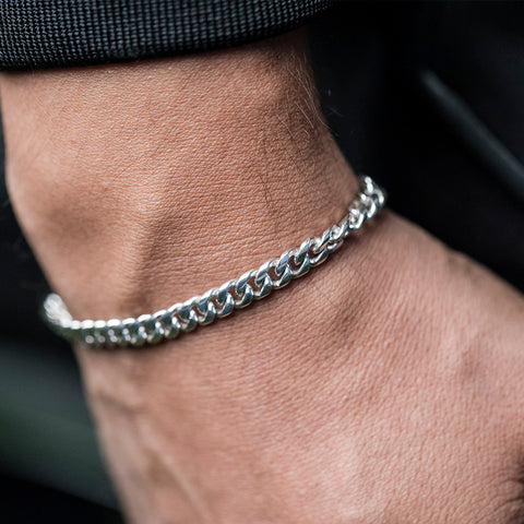 Brazalete Tejido Cubano Plata 925