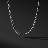 ART DECO BOX CHAIN NECKLACE IN 14K YELLOW GOLD, 4mm WIDTH