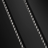 ART DECO BOX CHAIN NECKLACE IN 14K YELLOW GOLD, 4mm WIDTH